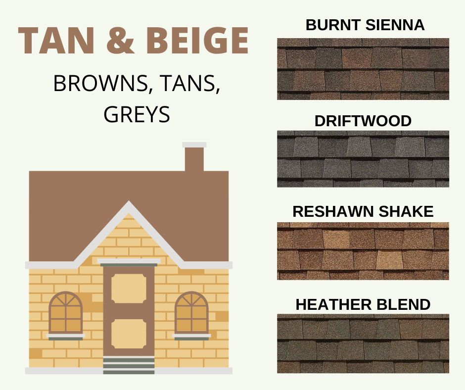 CertainTeed Shingle Colors for Tanor Beige Homes