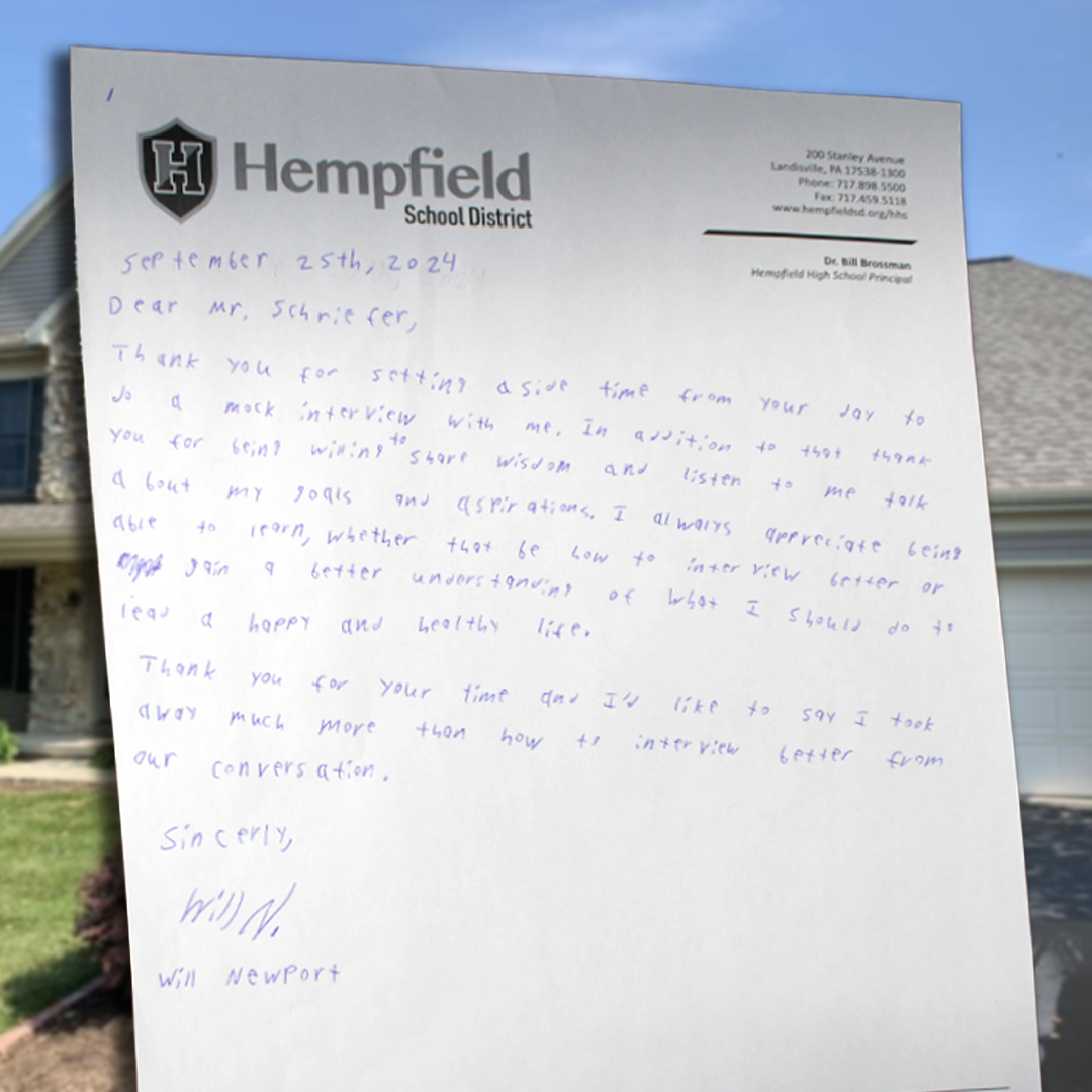 Letter From Hempfield School District Student