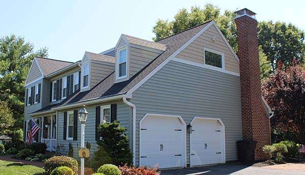 Exterior Siding Combination -CertainTeed Mainstreet Seagrass & Northwoods Savannah Wicker Siding