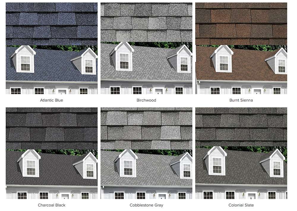 CertainTeed Shingle Color options available for asphalt shingles