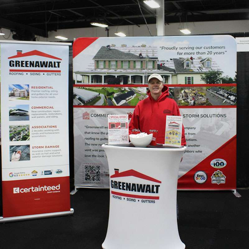 Greenawalt Roofing Tradeshow booth