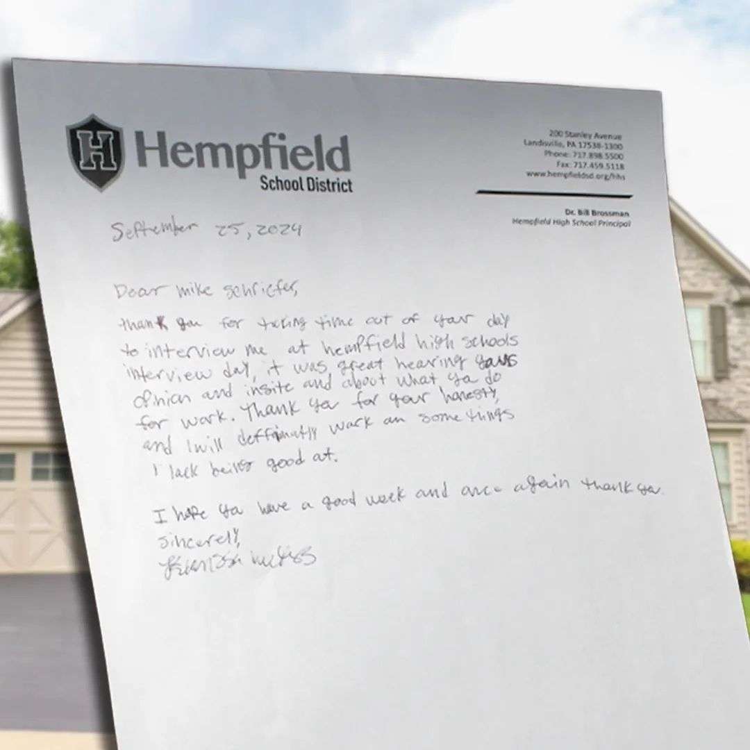 Letter From Hempfield School District Student
