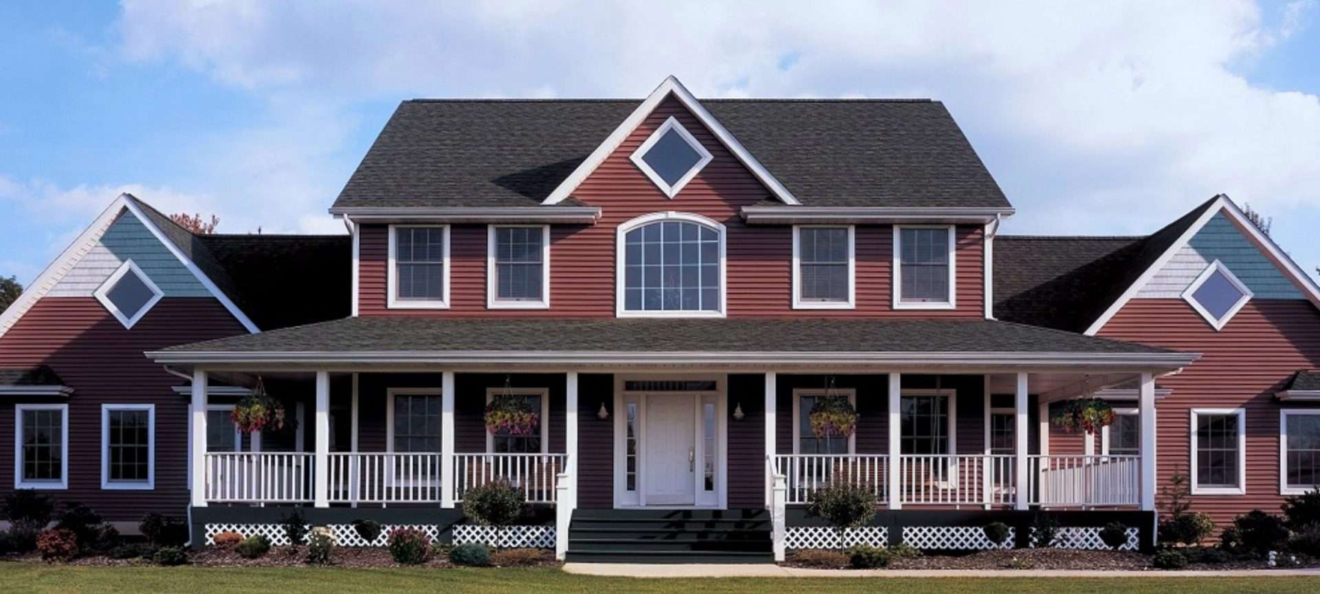 Red and Brown warm color house | Popular home colors