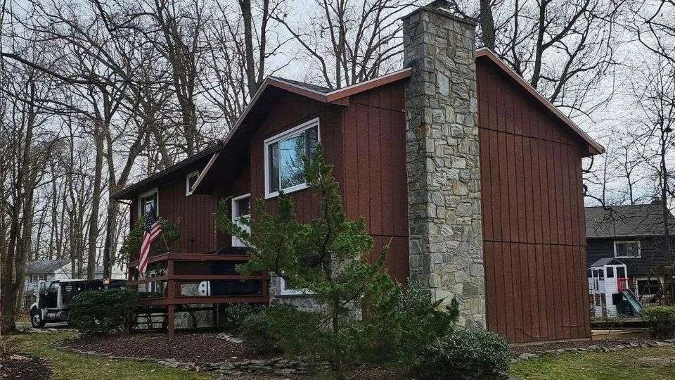 Before Image with Brown Siding